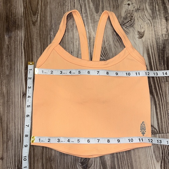 Free People Movement All Clear Solid Cami Size M/L Ribbed Orange - Picture 7 of 7